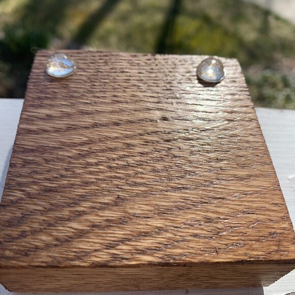 1138 USA FLAG ON WOOD BLOCK SUN CATCHER  RED WHITE & BLUE USA FLAG ON WOOD BLOCK - Picture 6 of 6